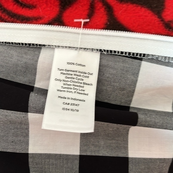 Talbots Black And White Buffalo Check Blouse Size Large NWOT - Picture 9 of 10